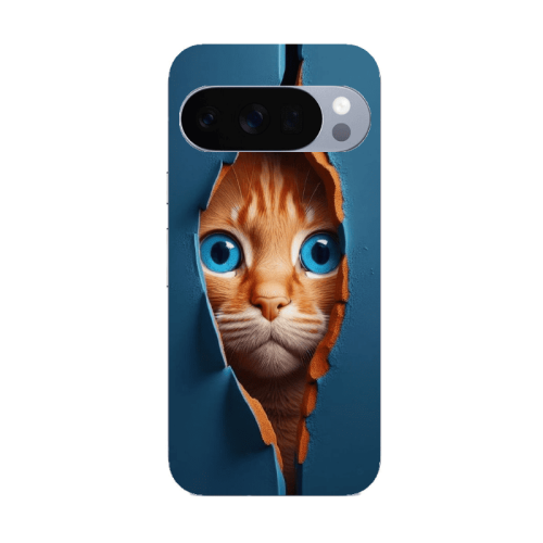 Google Pixel 10 Pro Cat Blue Eyes Transparent Silicone TPU Θήκη