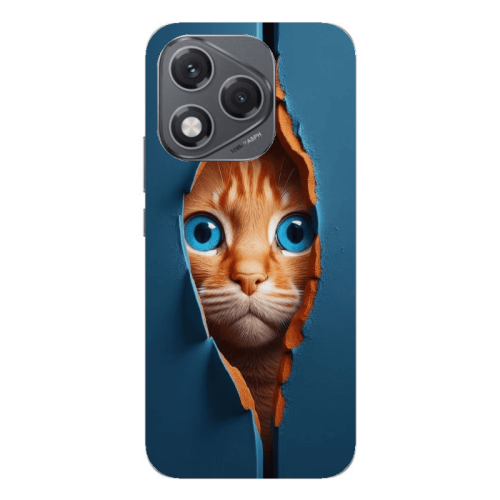 Honor 400 Lite Cat Blue Eyes Transparent Silicone TPU Θήκη