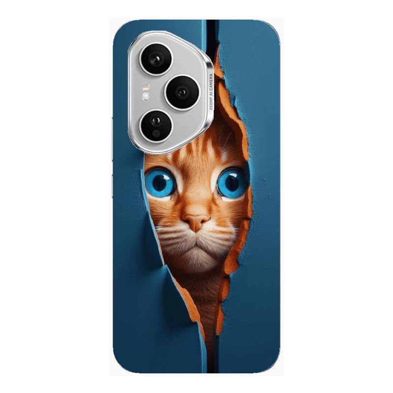 Honor Magic 400 Pro Cat Blue Eyes Transparent Silicone TPU Θήκη