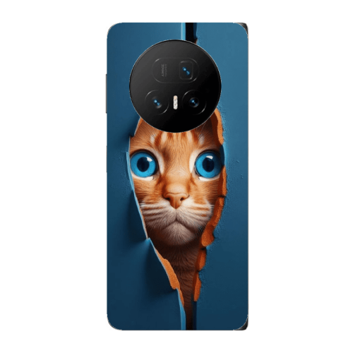 Honor Magic V5 Cat Blue Eyes Transparent Silicone TPU Θήκη