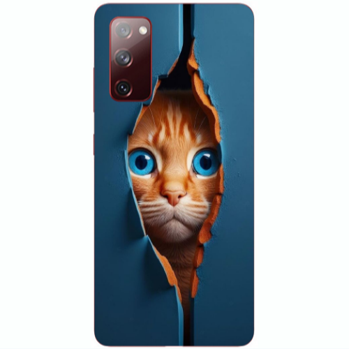 Samsung S20 FE Cat Blue Eyes Transparent Silicone TPU Θήκη