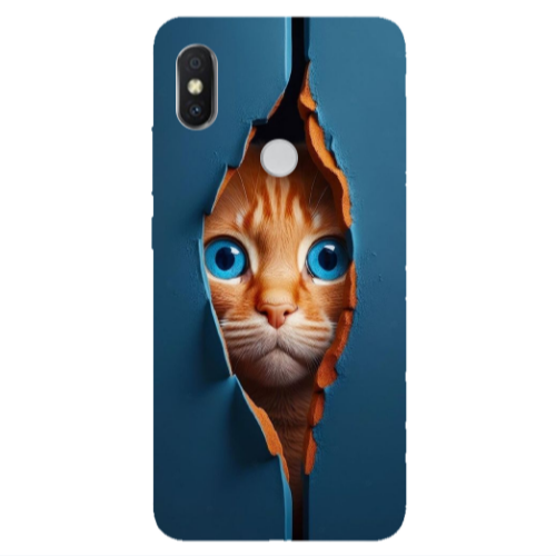 Xiaomi Redmi S2 Cat Blue Eyes Transparent Silicone TPU Θήκη