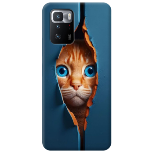 Xiaomi Poco X3 GT Cat Blue Eyes Transparent Silicone TPU Θήκη