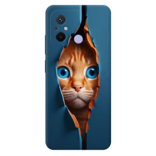 Xiaomi Redmi 12C Cat Blue Eyes Transparent Silicone TPU Θήκη