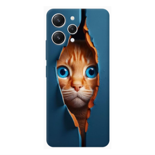 Xiaomi Redmi 12 Cat Blue Eyes Transparent Silicone TPU Θήκη