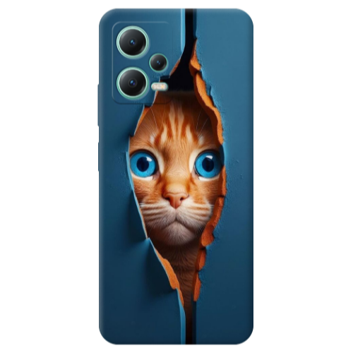Xiaomi Redmi Note 12 Pro Plus 5G Cat Blue Eyes Transparent Silicone TPU Θήκη