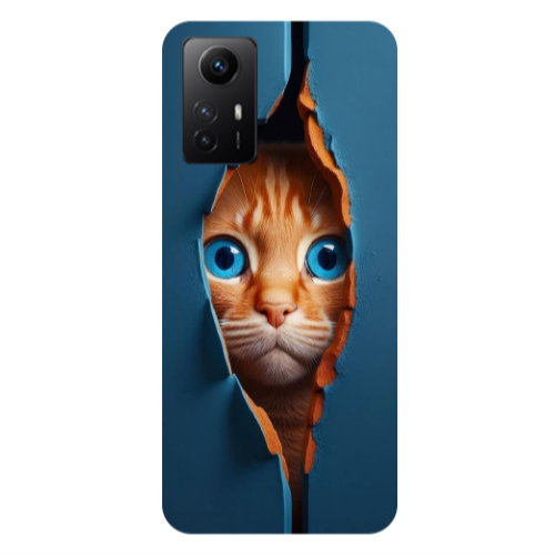 Xiaomi Redmi Note 12s Cat Blue Eyes Transparent Silicone TPU Θήκη