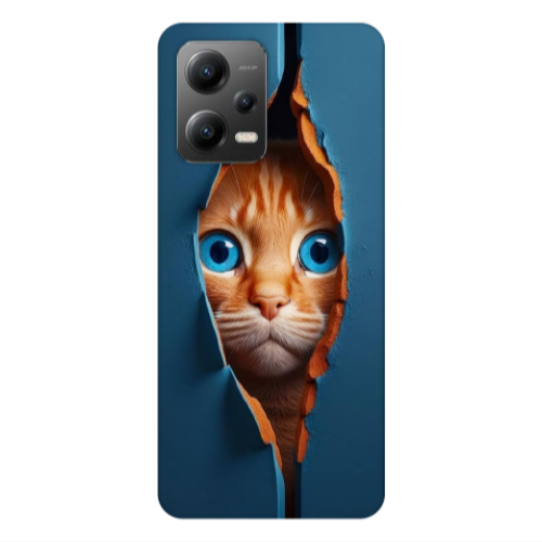 Xiaomi Poco X5 Cat Blue Eyes Transparent Silicone TPU Θήκη