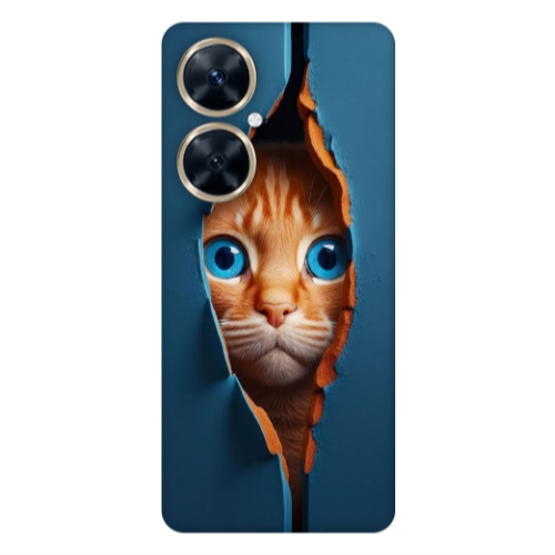 Huawei Nova 11i Cat Blue Eyes Transparent Silicone TPU Θήκη