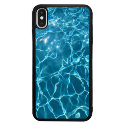 Apple iPhone Xs Max Clear sea Black Glossy Θήκη