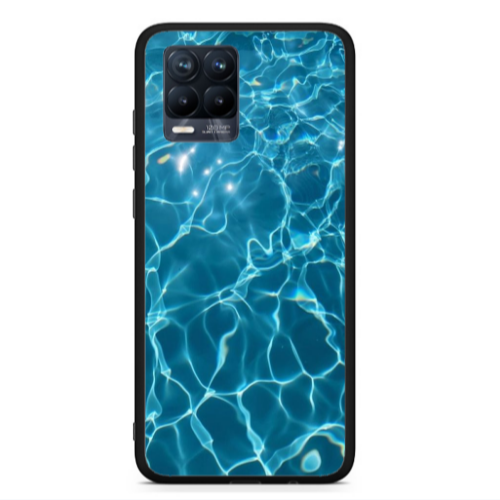 Realme 8  Clear sea Black Glossy Θήκη