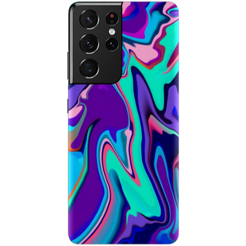 Samsung S21 Ultra Blurry Transparent Silicone TPU Θήκη