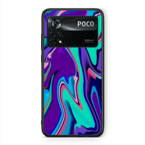 Xiaomi Poco X4 Pro Blurry Black Glossy Θήκη