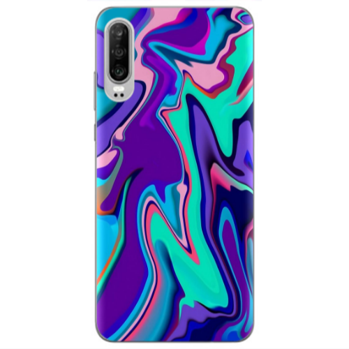 Huawei P30 Blurry Transparent Silicone TPU Θήκη