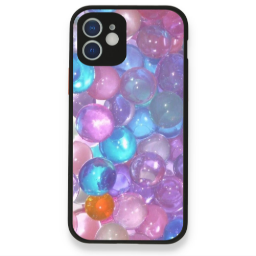 Apple iPhone 12 Gel balls Black Glossy Θήκη