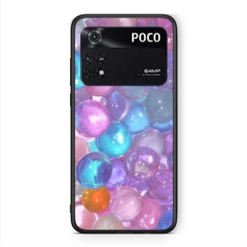 Xiaomi Poco M4 Pro 4G Gel balls Black Glossy Θήκη