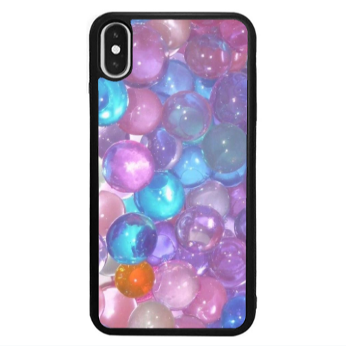 Apple iPhone Xs Max Gel balls Black Glossy Θήκη