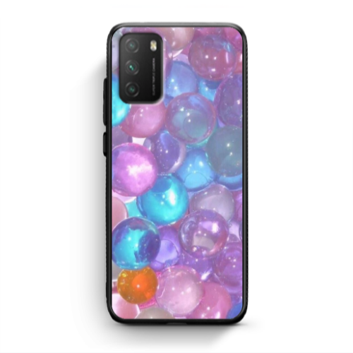 Xiaomi Poco M3 Gel balls Black Glossy Θήκη