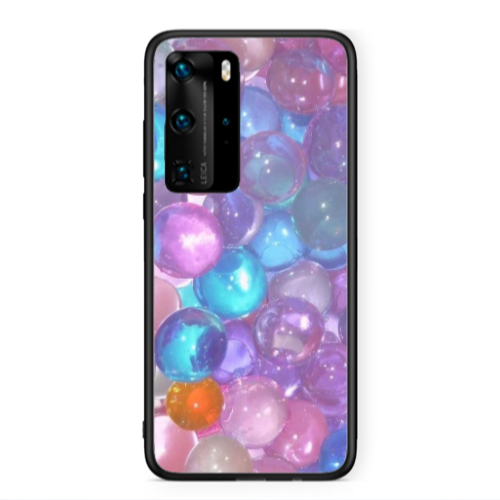 Huawei P40 Pro Gel balls Black Glossy Θήκη