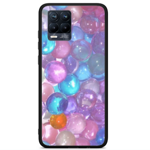 Realme 8 i Gel balls Black Glossy Θήκη
