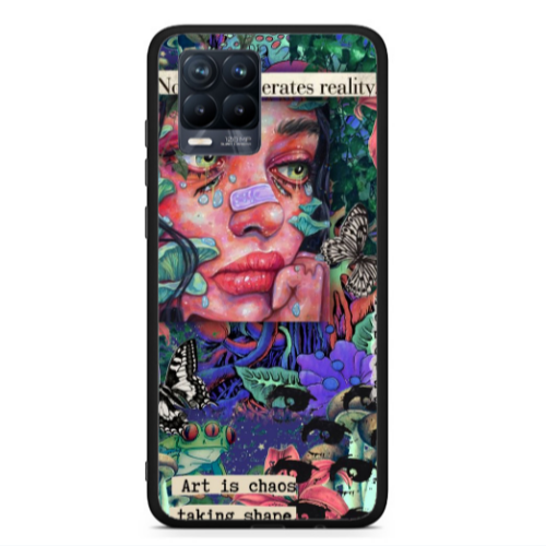 Realme 8  Taking shape Black Glossy Θήκη