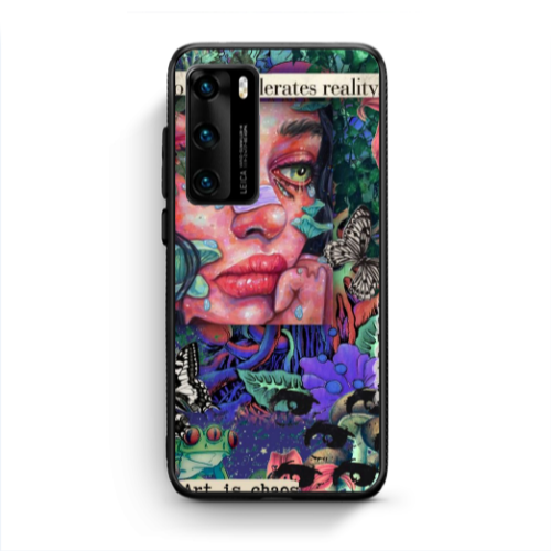 Huawei P40 Taking shape Black Glossy Θήκη