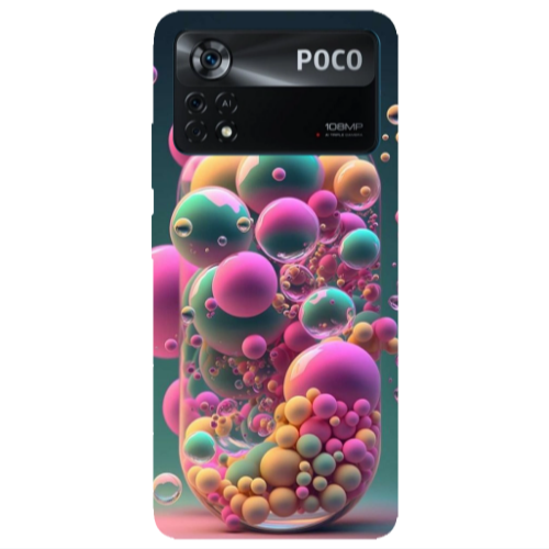 Xiaomi Poco X4 Pro Bubbles Transparent Silicone TPU Θήκη