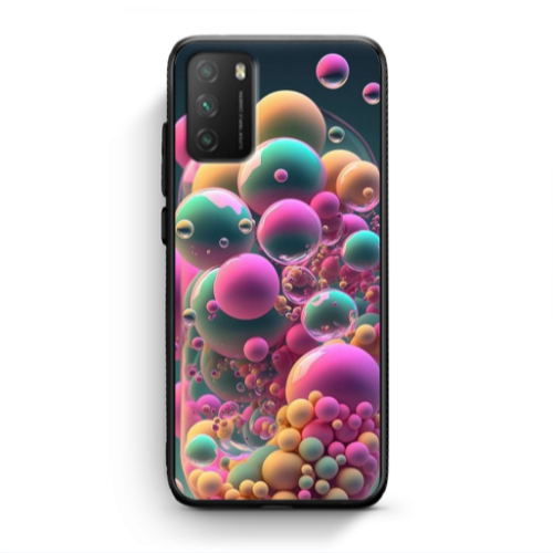 Xiaomi Poco M3 Bubbles Black Glossy Θήκη