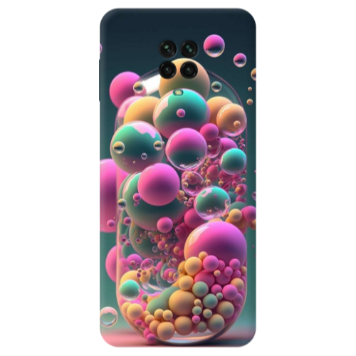 Xiaomi Redmi Note 9S Bubbles Transparent Silicone TPU Θήκη