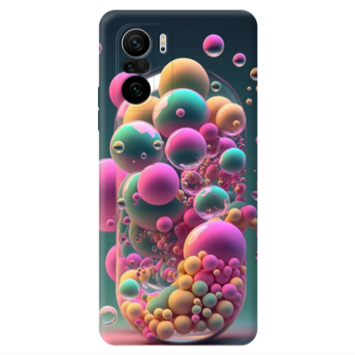 Xiaomi Poco F3 Bubbles Transparent Silicone TPU Θήκη
