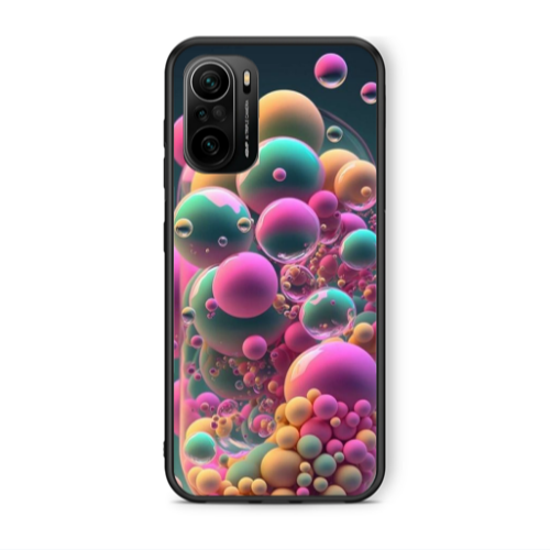 Xiaomi Poco F3 Bubbles Black Glossy Θήκη