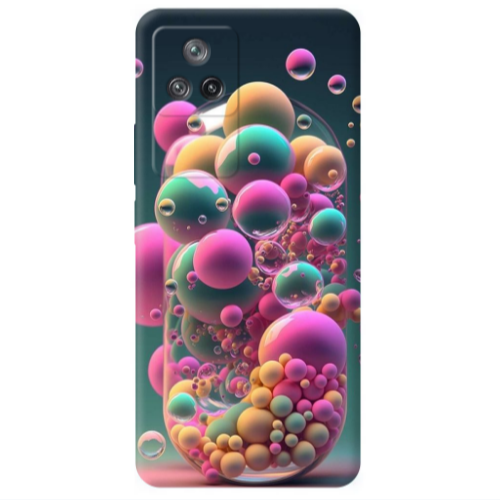 Xiaomi Poco F4 Bubbles Transparent Silicone TPU Θήκη