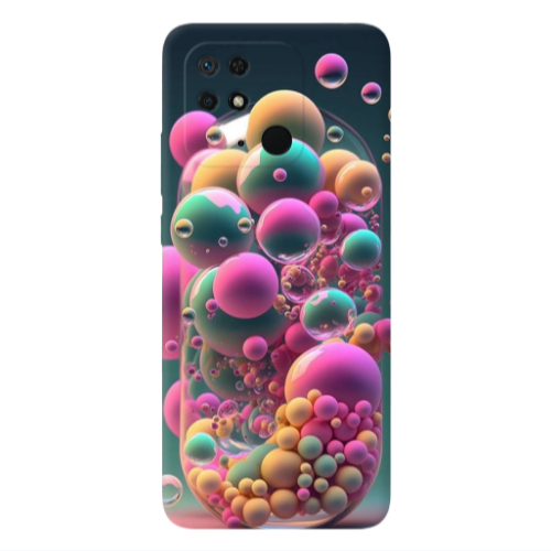 Xiaomi Poco C40 Bubbles Transparent Silicone TPU Θήκη
