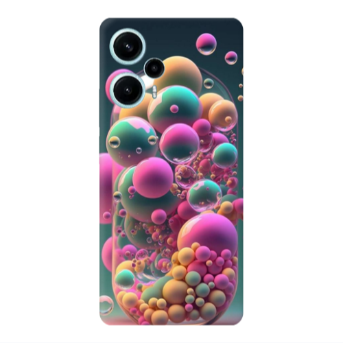 Xiaomi Poco F5 Bubbles Transparent Silicone TPU Θήκη