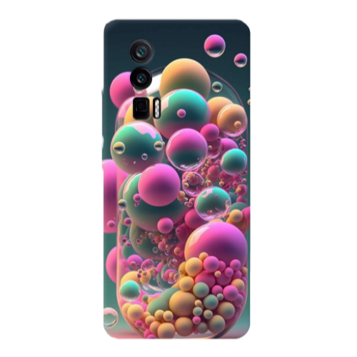 Xiaomi Poco F5 Pro Bubbles Transparent Silicone TPU Θήκη