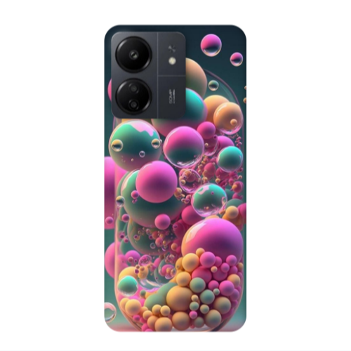Xiaomi Redmi 13C Bubbles Transparent Silicone TPU Θήκη