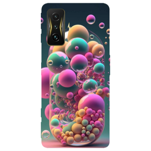 Xiaomi Poco F4 Gt Bubbles Transparent Silicone TPU Θήκη