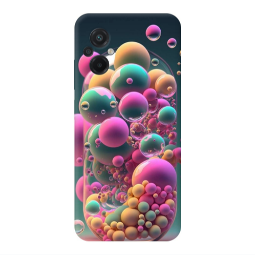 Xiaomi Poco M5 Bubbles Transparent Silicone TPU Θήκη