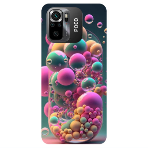 Xiaomi Poco M5 s Bubbles Transparent Silicone TPU Θήκη