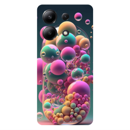 Xiaomi Redmi Note 13 4G Bubbles Transparent Silicone TPU Θήκη