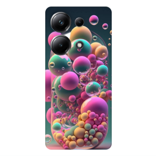 Xiaomi Poco M6 Pro 4G Bubbles Transparent Silicone TPU Θήκη