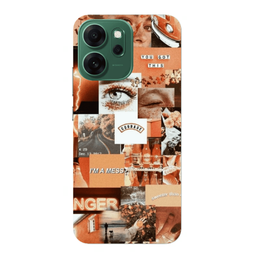 Oppo 14 F Peachy Haze Transparent Silicone TPU Θήκη