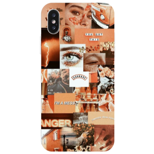 Apple iPhone X Peachy Haze Transparent Silicone TPU Θήκη