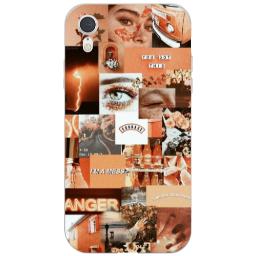 Apple iPhone Xr Peachy Haze Transparent Silicone TPU Θήκη