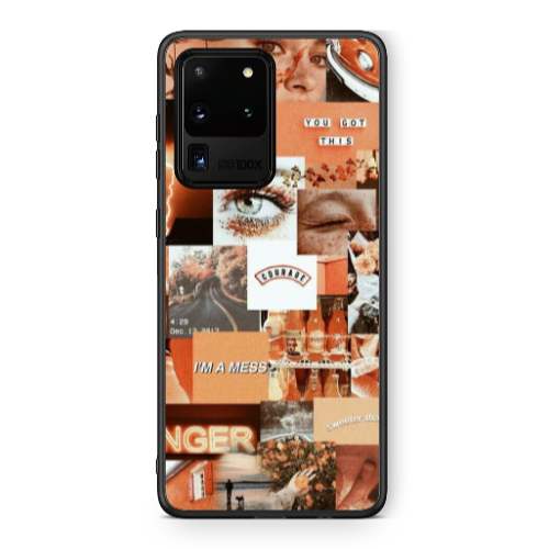 Samsung S20 Ultra Peachy Haze Black Glossy Θήκη