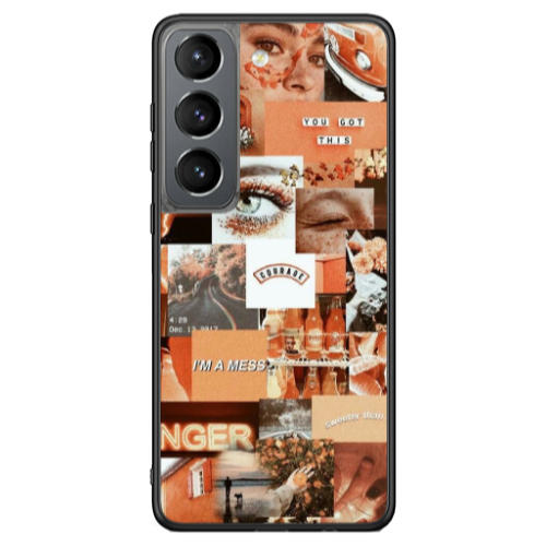 Samsung S21 Ultra Peachy Haze Black Glossy Θήκη