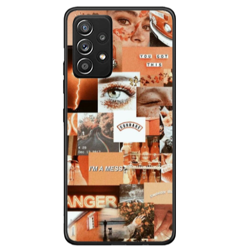 Samsung A53 Peachy Haze Black Glossy Θήκη