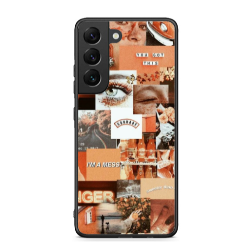 Samsung S22 Plus Peachy Haze Black Glossy Θήκη
