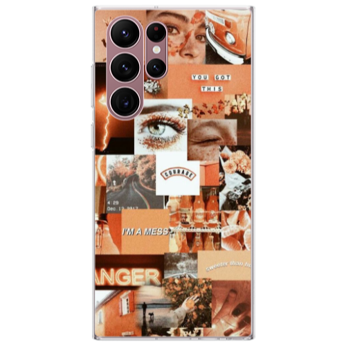 Samsung S22 Ultra Peachy Haze Transparent Silicone TPU Θήκη