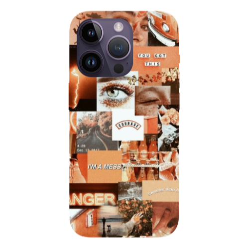 Apple iPhone 14 Pro  Peachy Haze Transparent Silicone TPU Θήκη